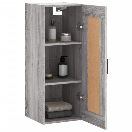  Veggmontert skap grå sonoma 34,5x34x90 cm konstruert tre 8720845950910