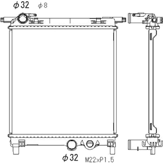 DIEDERICHS DCM3469 Radiator motorkjøling DIEDERICHS DCM3469 Radiator motorkjøling