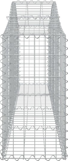 vidaXL Gabionkurver buede 7 stk 200x30x60/80 cm galvanisert jern