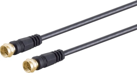 S-Conn Koaksialkabel F-Type 7.5m Sort