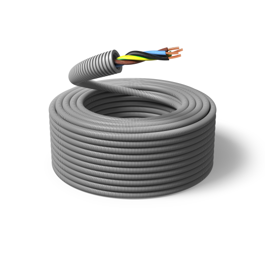 PM FLEX EQ Kabel forhåndslagt 100 m tvunnet 3G 1,5 mm² ytre Ø 16 mm Stikkontakter & kabler