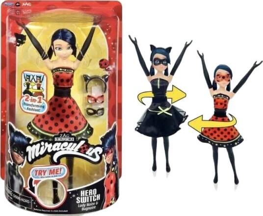 Bandai Miraculous Hero Switch Dukke 26 cm 4+ År Ladybug Bandai Miraculous Hero Switch Dukke 26 cm 4+ År Ladybug