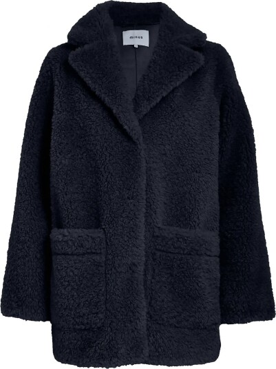Minus Msalda Reversible Faux Fur Jacket   Navy   38