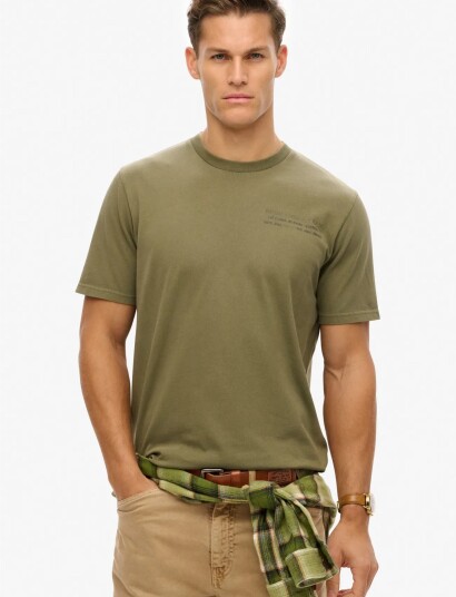 Superdry Utility Sport Graphic T Shirt   Khaki green   M