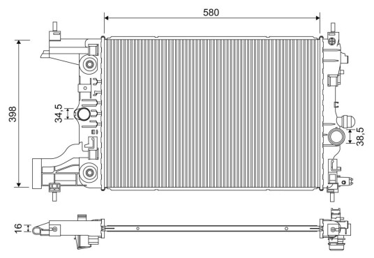Radiator VALEO 701244 Radiator VALEO 701244