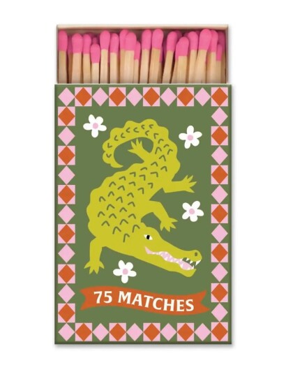 Paddywax Tändstickor A Dopos Krokodil Rosa 75 Tändstickor 9,6 Pink 9.6X5X2CM