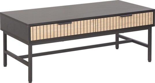 Sofabord HOME4YOU Helve 100x48x40 cm melamin - svart / lyst tre