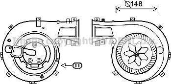 Viftemotor kupévifte AVA Clever Choice OL8618 Viftemotor kupévifte AVA Clever Choice OL8618