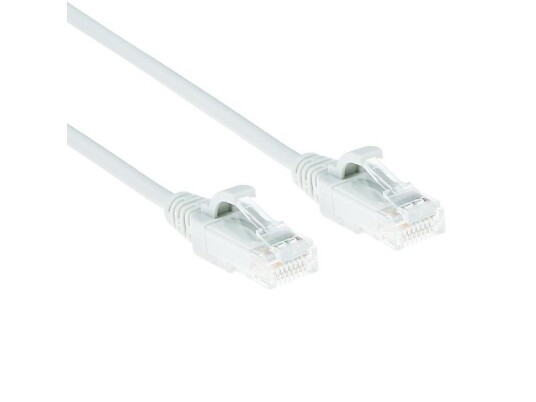 Act White 0.25 Meter Lszh U/Utp Cat6 Datacenter Slimline Patch Cable Snagless With Rj45 Connectors (Dc8952)