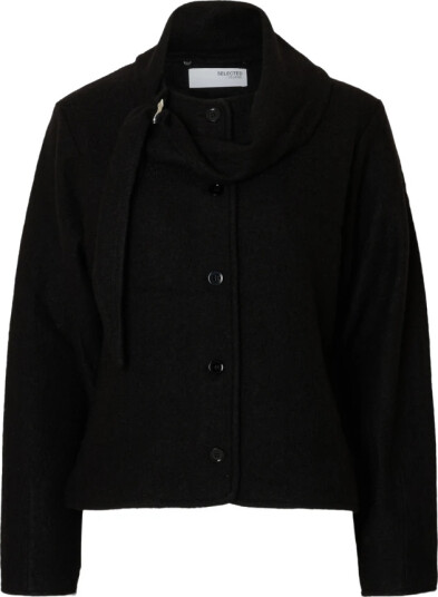 Selected FEMME - Kardigan slfDarla LS Knit Jacket - Svart Selected FEMME - Kardigan slfDarla LS Knit Jacket - Svart