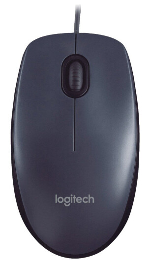 Logitech M90 Kablet Optisk Mus - Svart - Ergonomisk Design