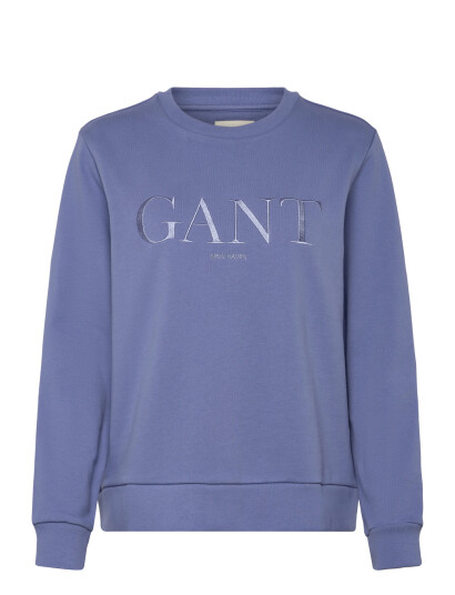 GANT Tonal Graphic C-Neck Sweat - Blue - M