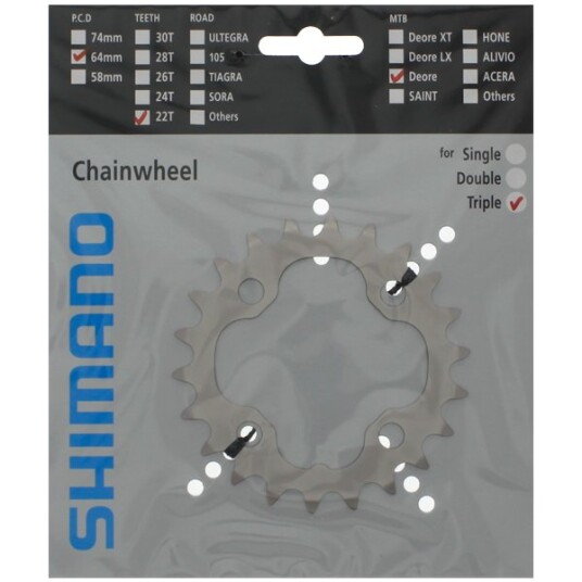 Shimano Deore Fc-M532, 64mm Bcd, 9-Speed 22t