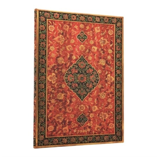 2026 Layla (Persian Poetry) Grande 12 month Vertical Hardcover Flexi Dayplanner 2026 (Elastic Band Closure)