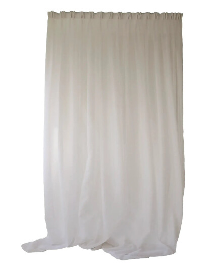 Mimou Sheer Hotel Curtain Double Width - White - 290X250