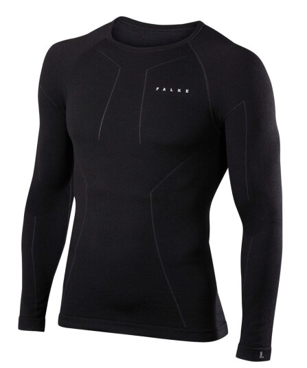 Falke Men LS Crewneck Shirt Wool-Tech Black M