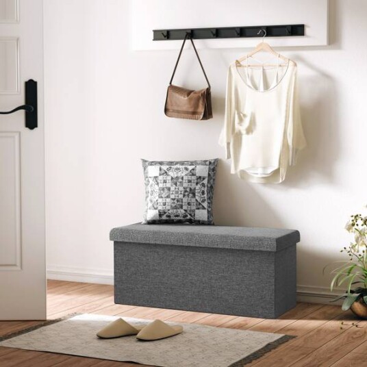 Benk 80x40x40cm MDF - mørkegrå