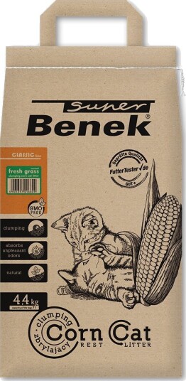 Super Benek Corn Cat Friskt Gress Kattesand 3 X 7 L