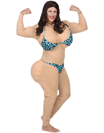 Widmann Miss Bikini Drag Queen Kostyme Strl XL