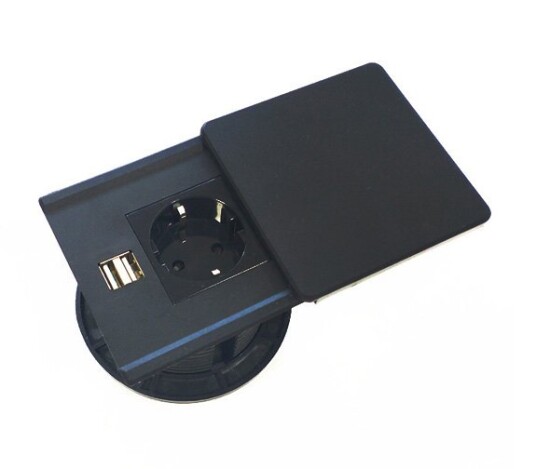 Nordic Products Slide Stikk & USB Lader Sort