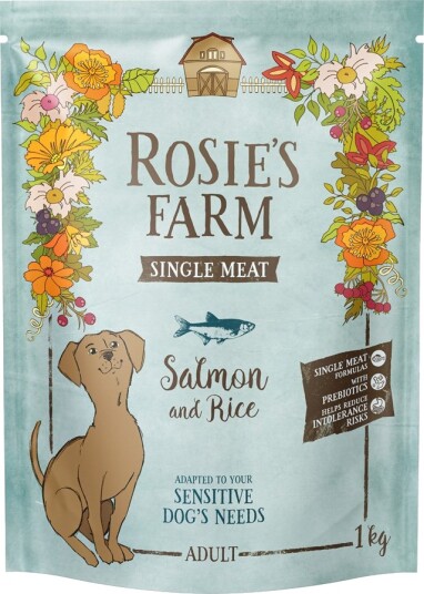 Rosie'S Farm Tørrfôr Adult Single Meat Laks Med Ris 1 kg