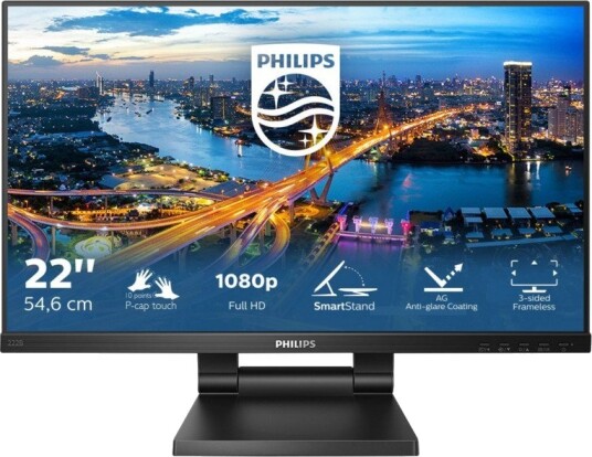 Philips 22" B Line 222B1TC Full HD LED-skjerm med Berøringsfunksjon Philips 22" B Line 222B1TC Full HD LED-skjerm med Berøringsfunksjon