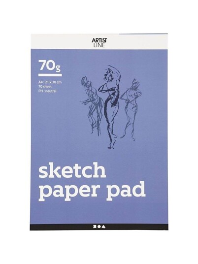 Creativ Company Sketchpad White A4 70gr 70 Sheets