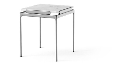 &Tradition Sett LN11 Sidebord Bianco Carrara/mørk Krom