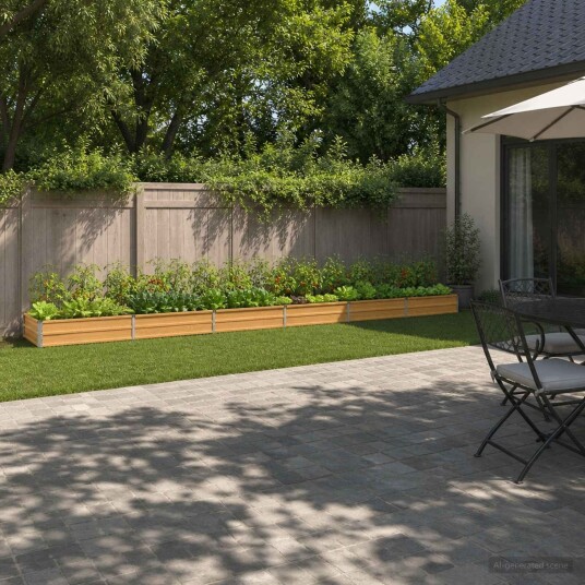 vidaXL Hevet Hagebed Naturlig 480 x 40 x 24 cm kaldvalset stål