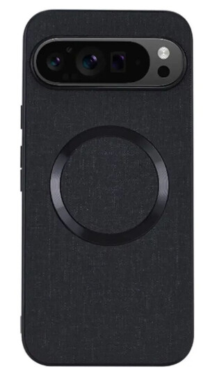 EIDERWOOD Google Pixel 9 / 9 Pro Plast Deksel med Grov Tekstur - MagSafe-Kompatibel - Svart