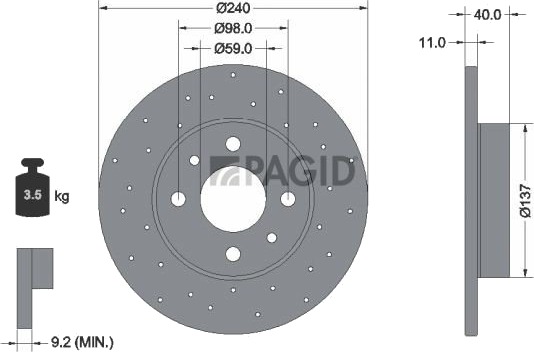 PAGID 56160NC Bremseskive