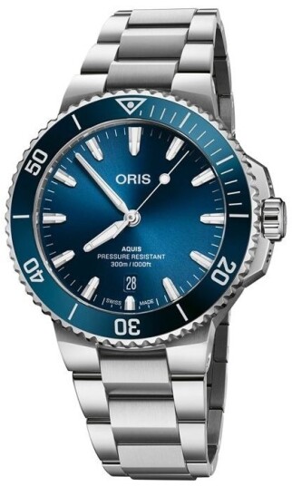 Oris Herreklokke 01 733 7787 4135 07 8 22 04PEB Aquis Blå/Stål