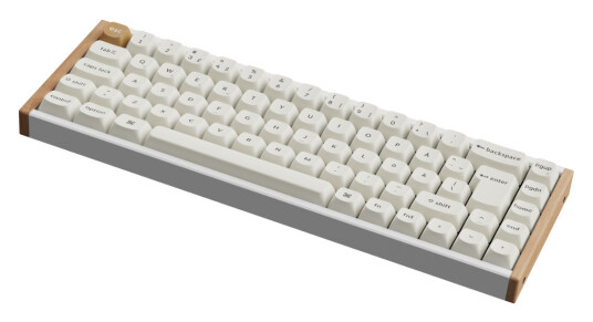 Keychron K6 HE SE 65% trådløst gamingtastatur med Gateron 2.0 Purple Switch - Tre/Hvit
