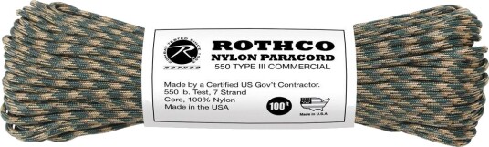 Rothco Paracord Nylon 30m Grønn Rothco Paracord Nylon 30m Grønn