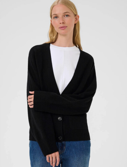 Karen By Simonsen Kbanemone Cardigan Black L Karen By Simonsen Kbanemone Cardigan Black L