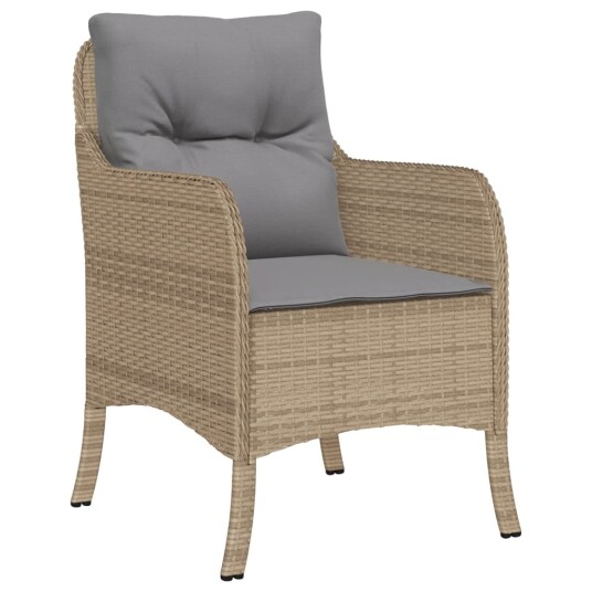 Hagespisegruppe med puter 7 deler polyrotting beige