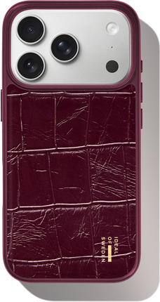 Ideal Of Sweden Vegan Leather Magsafe Case iPhone 17 Pro Max Fine Wine Croco