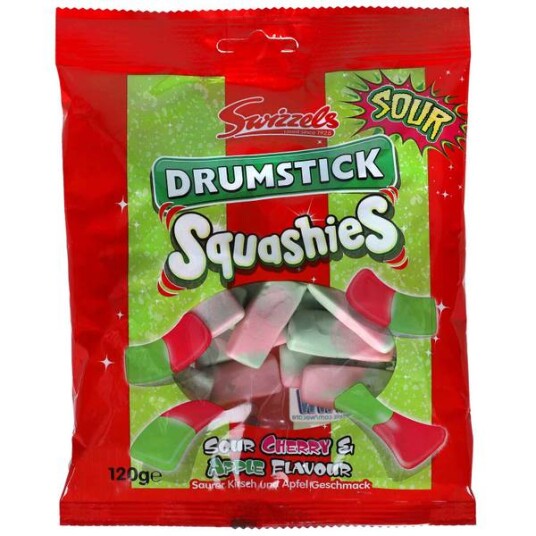Drumstick Squashies Sour Cherry & Apple 120gram Drumstick Squashies Sour Cherry & Apple 120gram