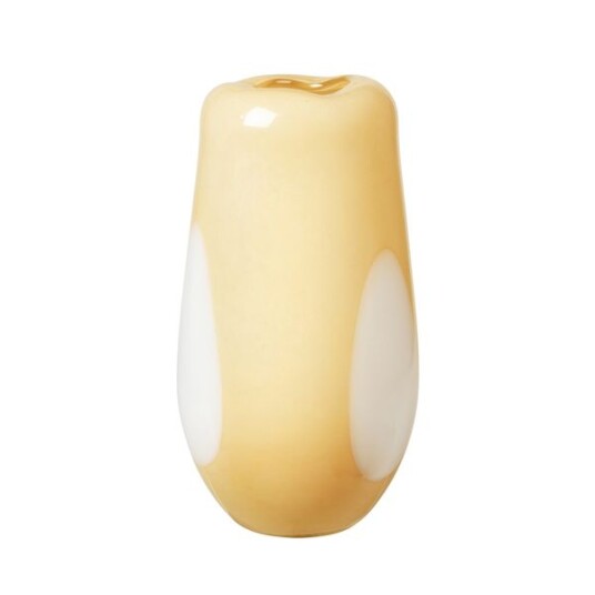 Broste Copenhagen Ada Dot vase 37 cm, gul