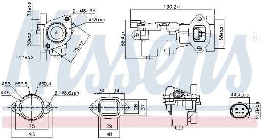 NISSENS 98519 EGR-ventil NISSENS 98519 EGR-ventil