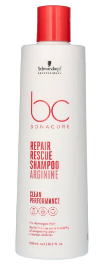 Schwarzkopf BC Bonacure Repair Rescue 500ml Reparerende Sjampo for Farget og Tørt Hår