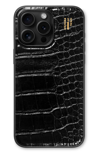 Ideal Of Sweden Vegan Leather Magsafe Case Black Croco (IDVLCMS-I2367P-334)