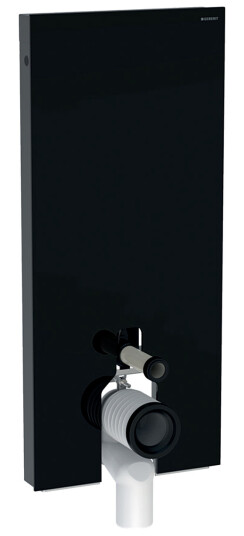 Geberit Monolith Modul, 114 cm Til gulvstående toalett, Sort glass