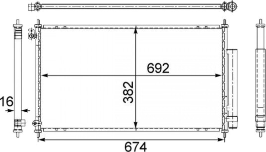 Kondensator, klimaanlegg MAHLE AC 467 001S