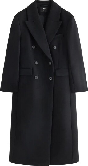 Lindex Coat In Wool Blend   BLACK   XL