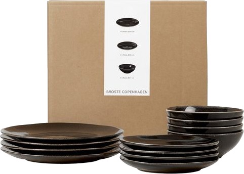 Broste Copenhagen Nordic Coal Middagssett 12 Deler