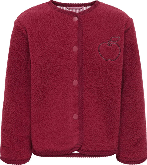 Kids Only Kmgvale Ls Teddy Bomber Otw   Burgundy   116