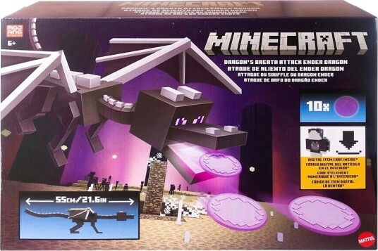 Minecraft Ender Dragon Action Figur med 20" Vinger og 10 Disker - Svart
