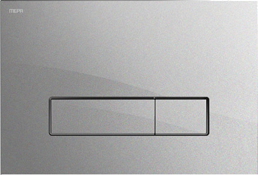 MEPAorbit betjeningsplate 2 delt glass sølvfarget utenpåliggende/planum silver