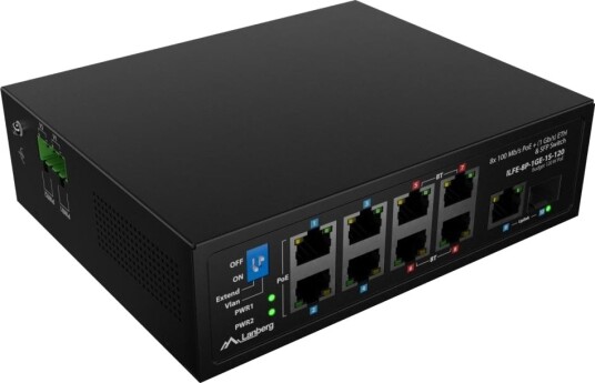 Lanberg ILFE-8P-1GE-1S-120 PoE Switch 8 porter 10/100 Mbps RJ45
